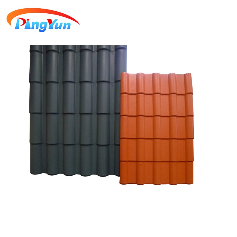 Roma Style ASA PVC Roof Tile แผ่นหลังคาเรซินสังเคราะห์สำหรับสร้างบ้าน