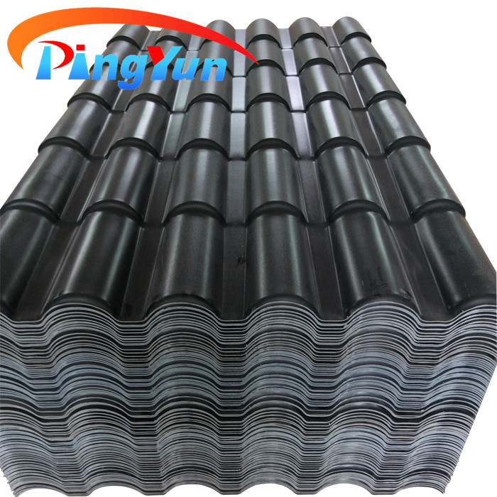 Roma Style ASA PVC Roof Tile แผ่นหลังคาเรซินสังเคราะห์สำหรับสร้างบ้าน